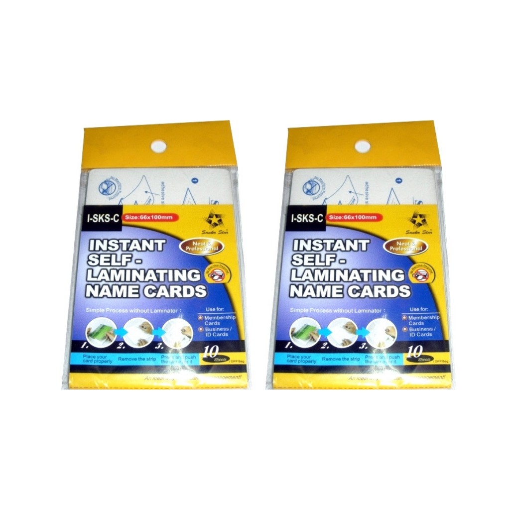 Sanko Star Instant Self-Laminating Name Cards