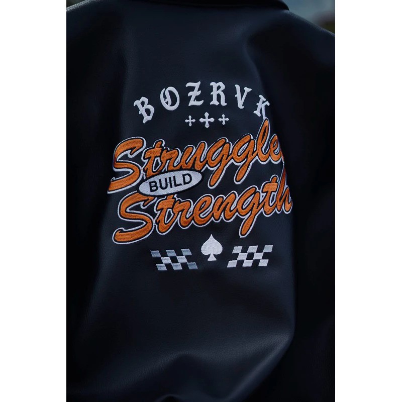  BOZRVK Varsity Leather Jacket