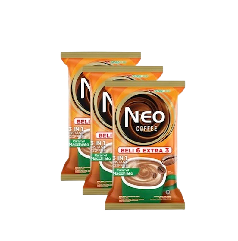 Neo Coffee Caramel Macchiato (6+3 sachet x 20 gram) 1
