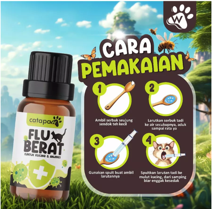  Catapaw Flu Berat untuk Kucing & Anjing