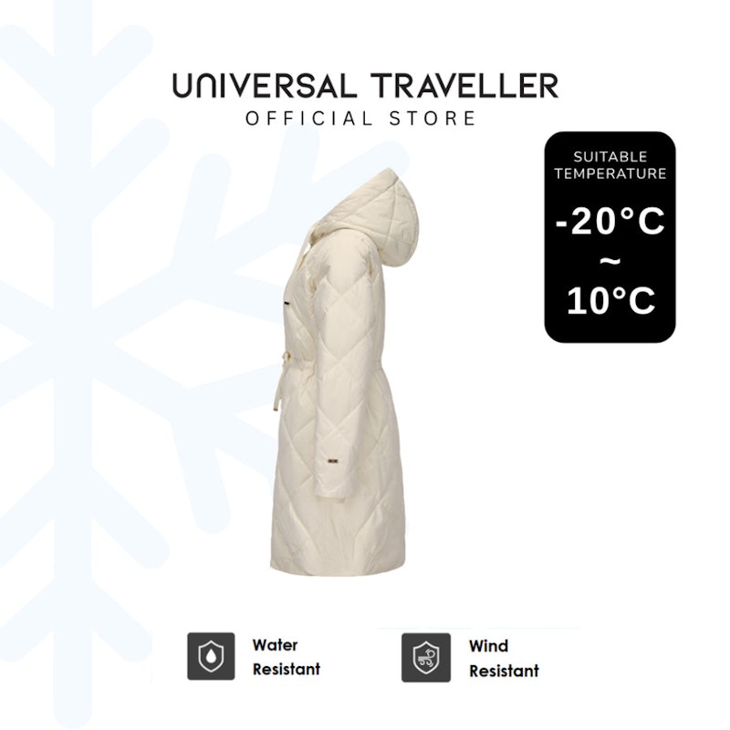 Universal Traveller Women's Elegant Diamond Quilted Down Jacket DJW24013