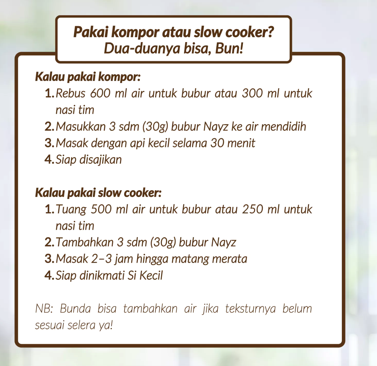  Hassana Boga Sejahtera Nayz Lebrainia Bubur Beras Organik