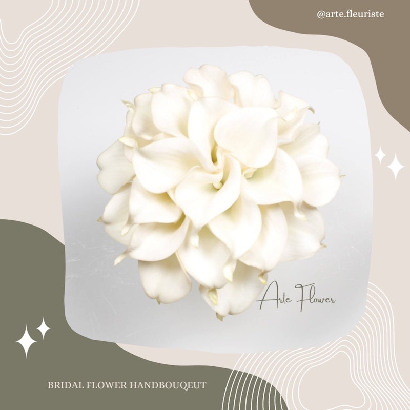 Arte Mahar & Wedding Flower Arte Bridal Flower Handbouquet Cala Lily Artificial 3