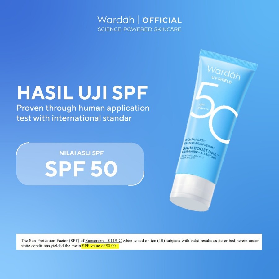 Paragon Technology and Innovation Wardah UV Shield Aqua Fresh Sunscreen Serum SPF 50 PA++++