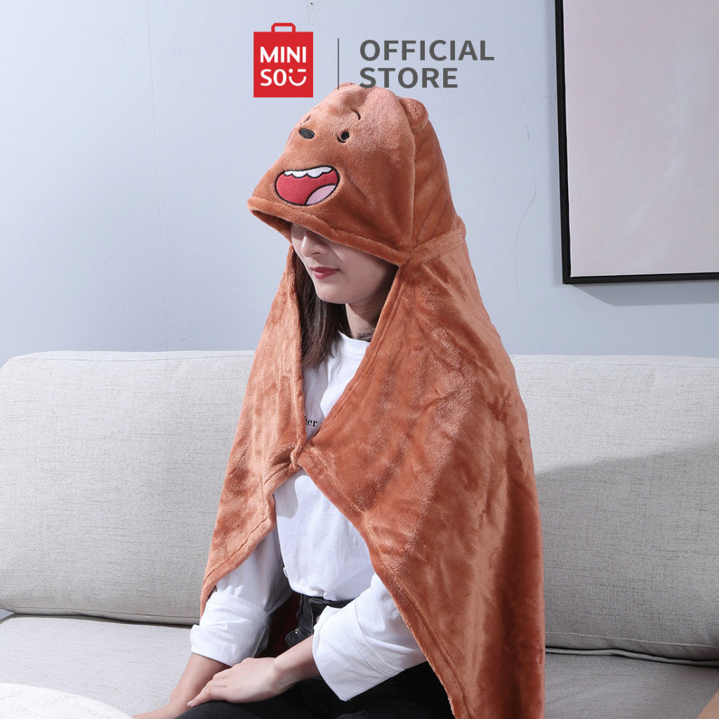 MINISO We Bare Bears Topi Selimut Dan Bantal Karakter 