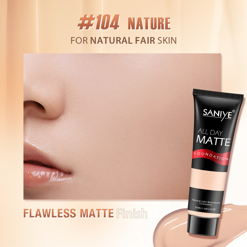 Beauty Source Indonesia Saniye All Day Matte Foundation #104 Nature