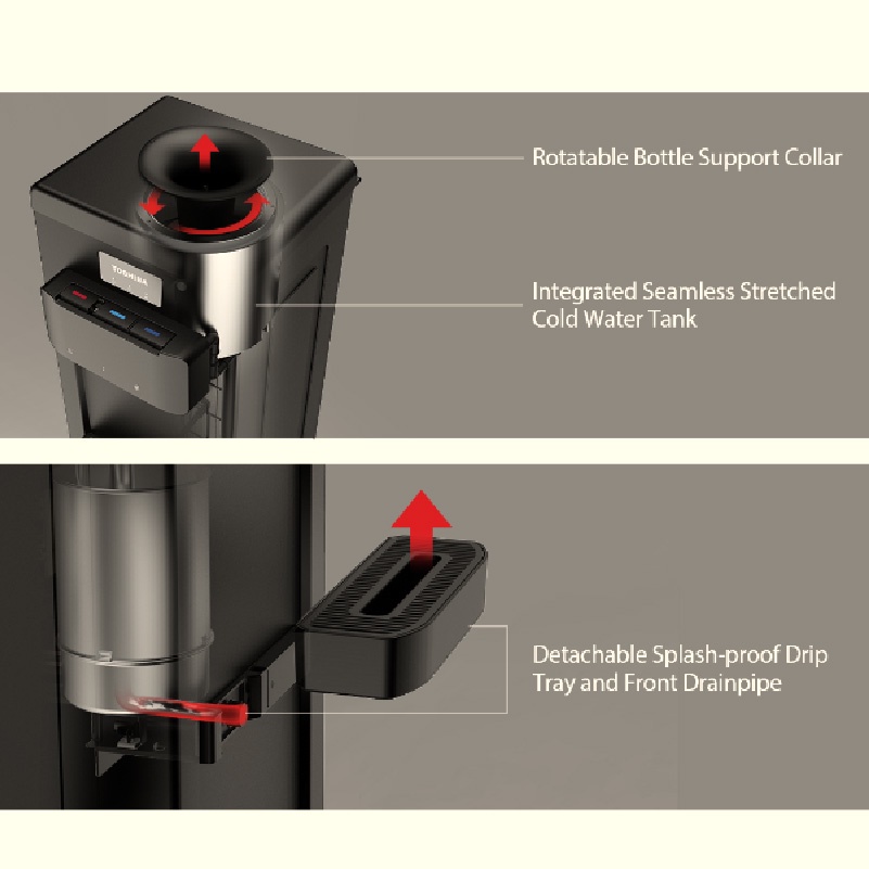 Toshiba Toshiba Water Dispenser Top Loading RWF-W1917TN(K)