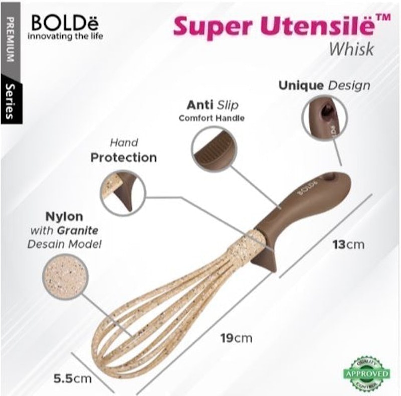 Super UTENSILE Granite Series WHISK Beige 2