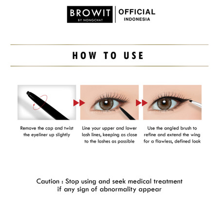 Nongchat Makeup Browit by Nongchat Chef Gel Eyeliner #01 Black Risotto