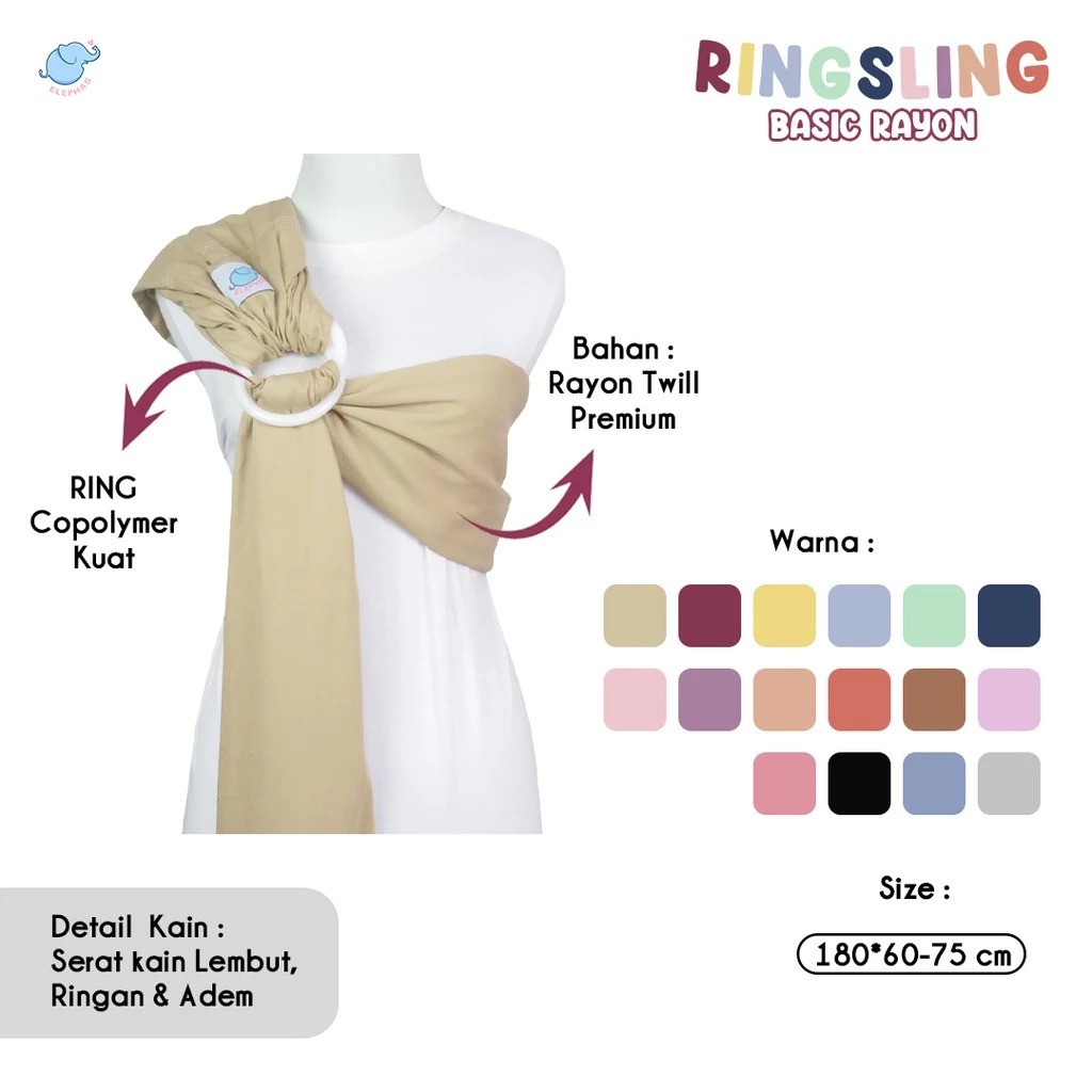 Elephas Elephas Ring Sling Basic Rayon