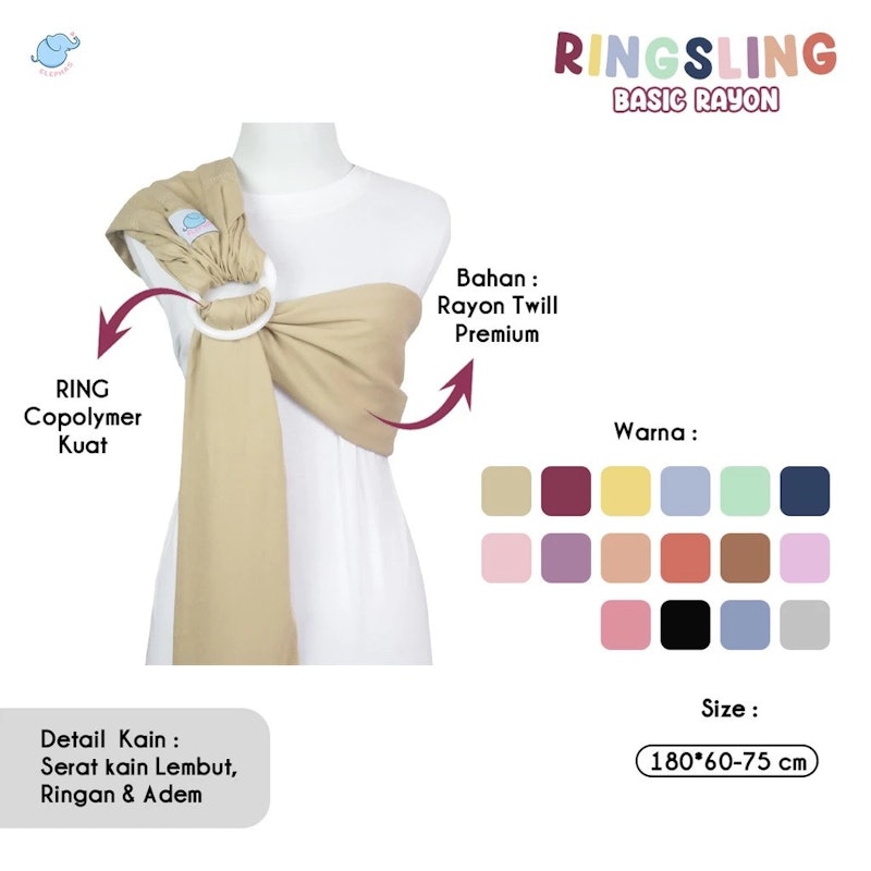 Elephas Ring Sling Basic Rayon 2