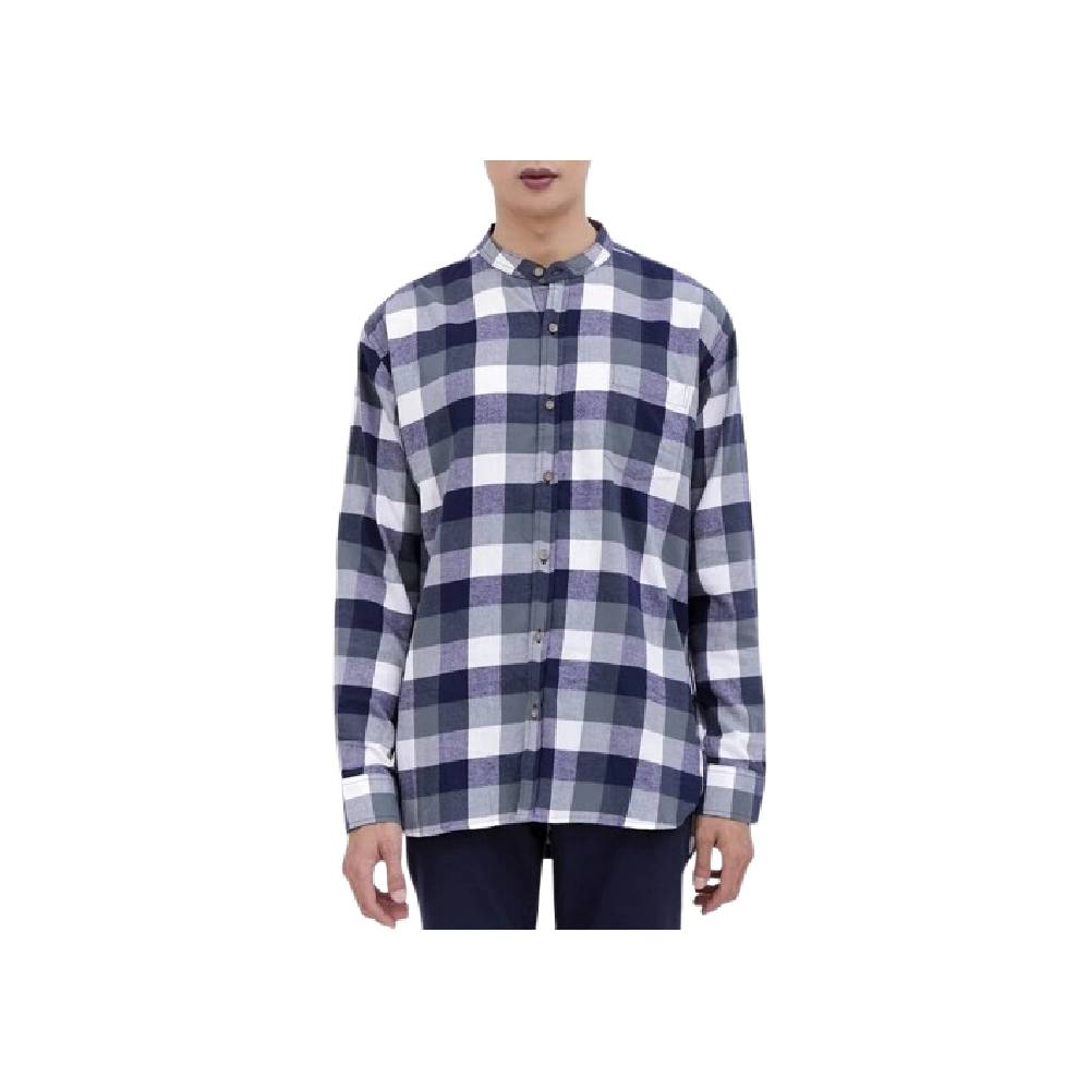M231 Kemeja Pria Flannel Shanghai Oversized Panjang Hijau ｜ 1894B
