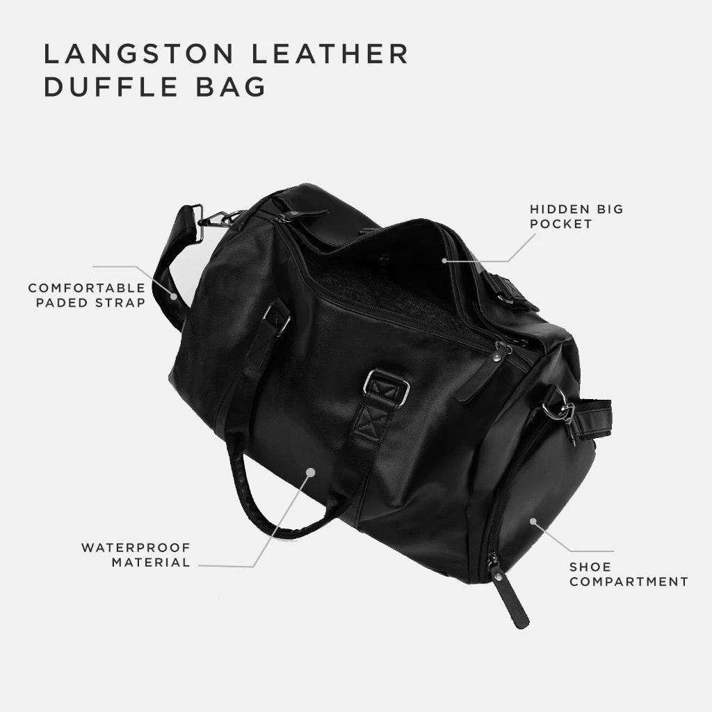Smith Berlin Langston Leather Duffle Bag  3