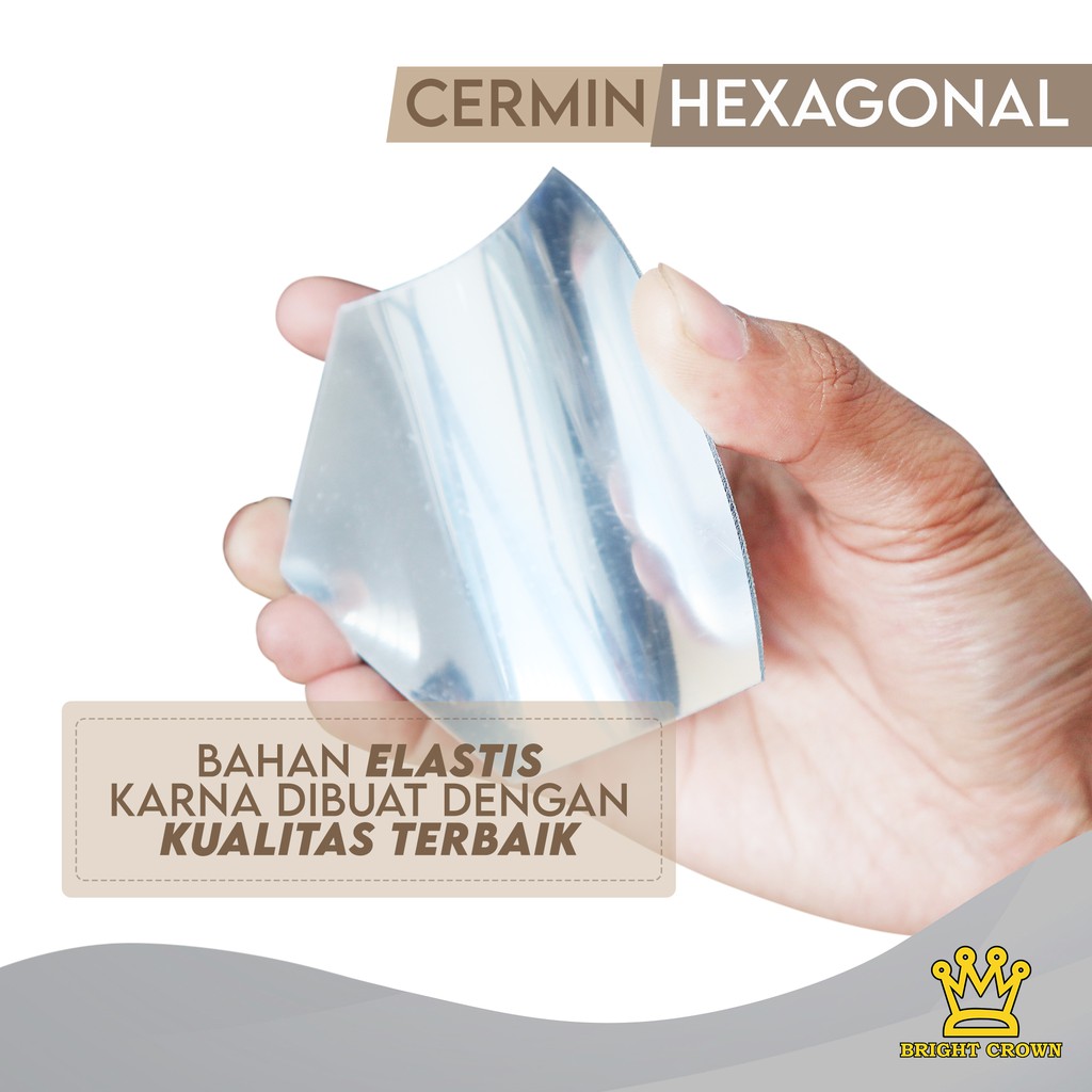 Cermin Hexagonal 12 pcs 4