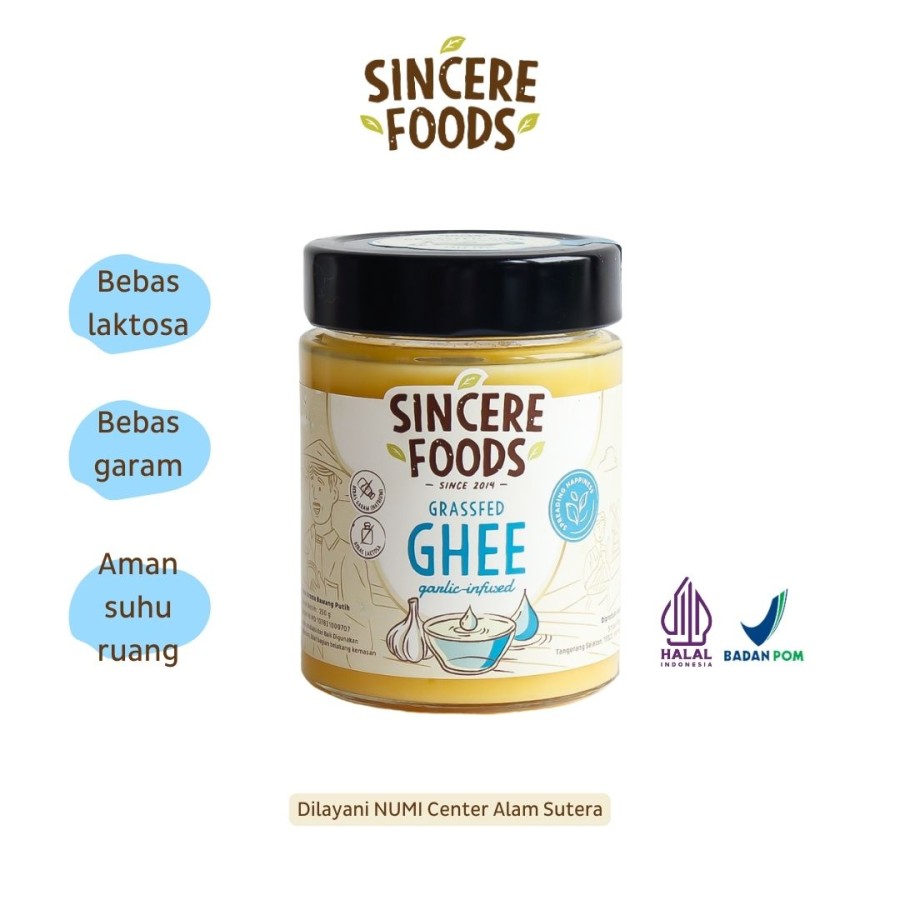 Sincere Foods SINCERE FOODS Grassfed Ghee Garlic Infused