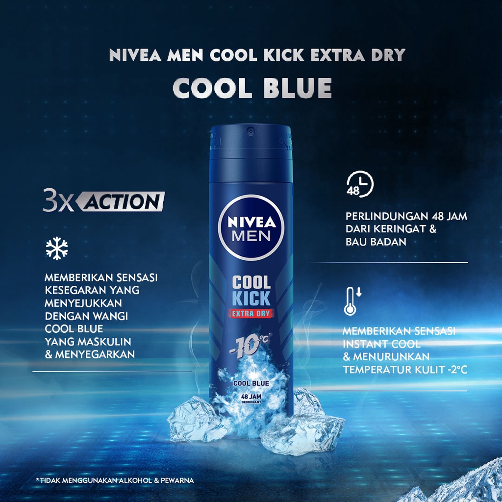 Beiersdorf Indonesia NIVEA Men Cool Kick Deodorant Spray