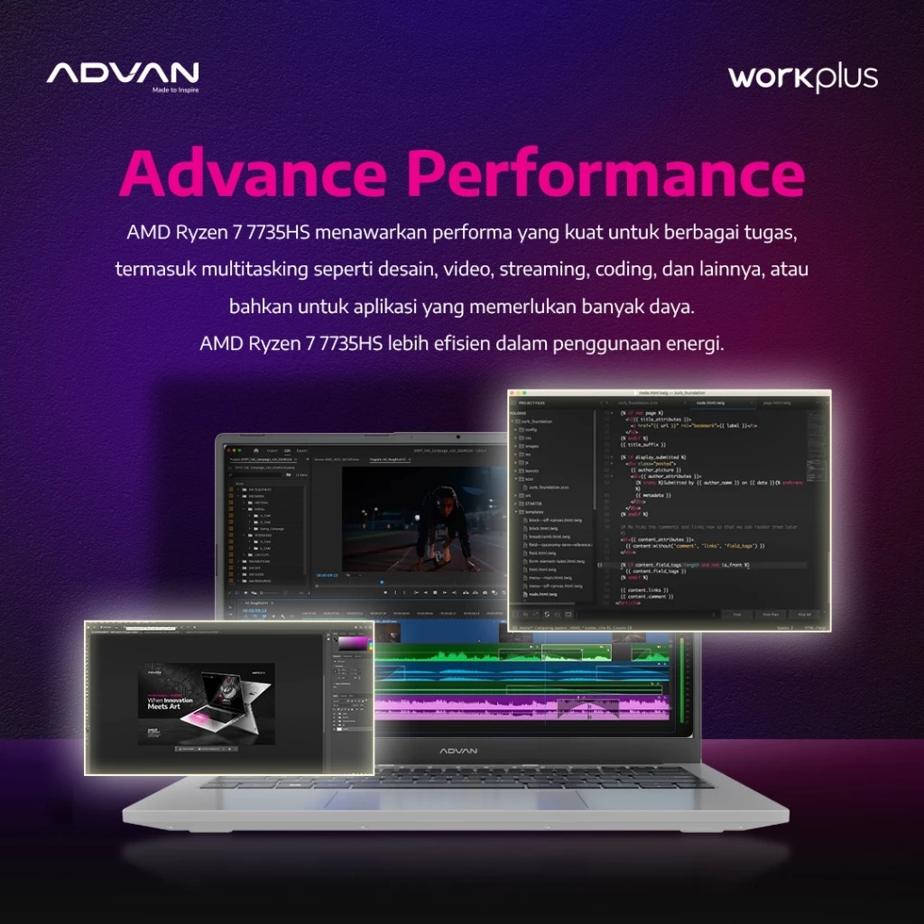 Bangga Teknologi Indonesia ADVAN X DARBOTZ Laptop Workplus