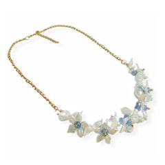 Darlene Crystal Flowery Pearl Necklace