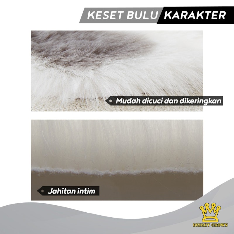 Bright Crown Kawaii Karpet Bulu Rumah Karakter 4