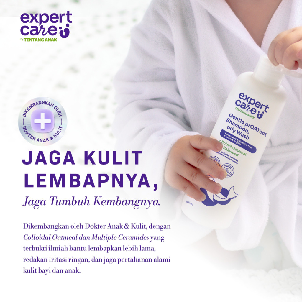 Tentang Anak Bahagia Expert Care by Tentang Anak Gentle PrOATect Shampoo, Body Wash