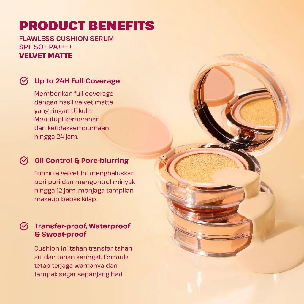 Keva Cosmetics International ESQA Flawless Cushion Serum SPF 50+ PA++++ Pancake