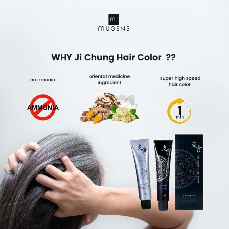Mugens Jichung 1 Minute Hair Color Black and Dark Brown 3