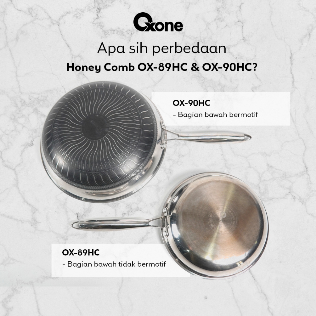Octa Utama Oxone Wajan Fry Pan Honey Comb Anti Lengket 30 cm OX90HC