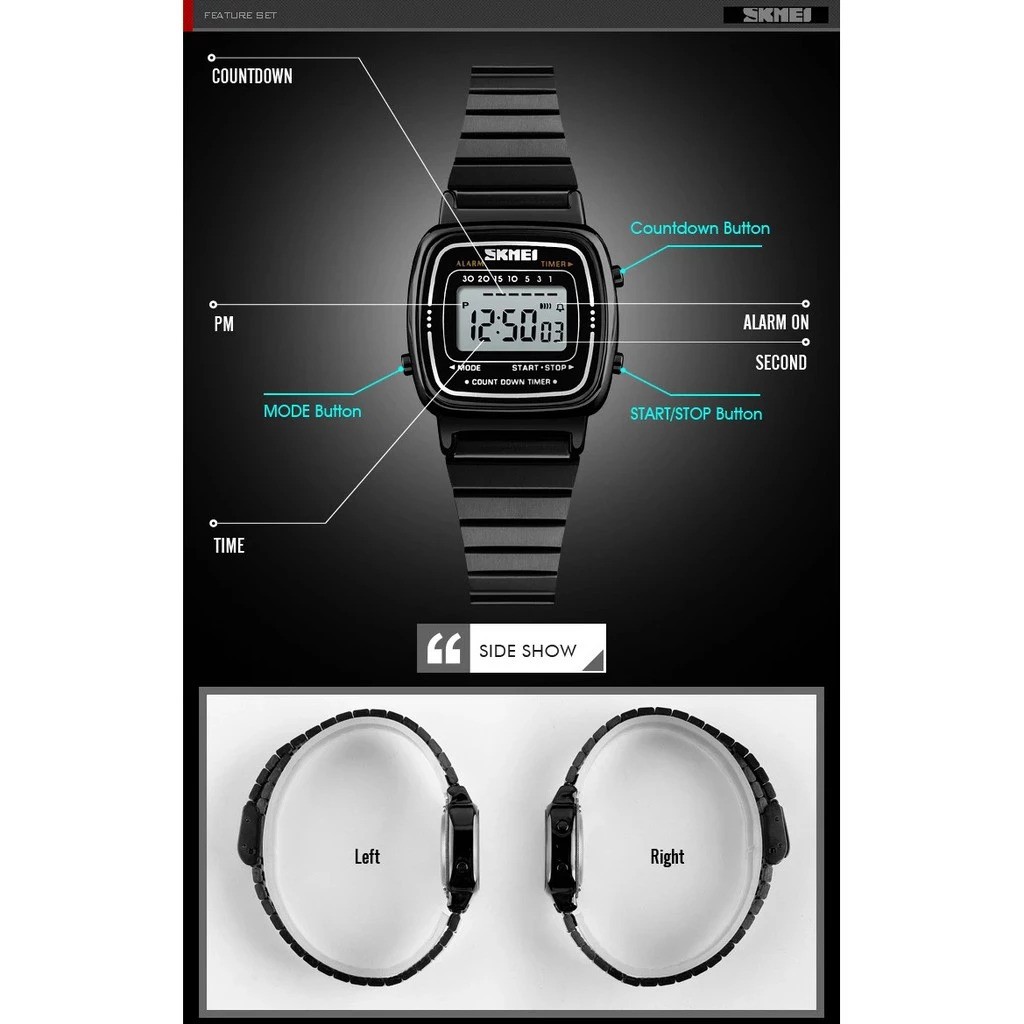 Guangdong Skmei Watch Manufacture SKMEI Jam Tangan Wanita Digital 1252/1901