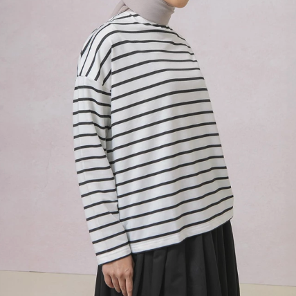  HijabChic Ulyani Stripe Tops