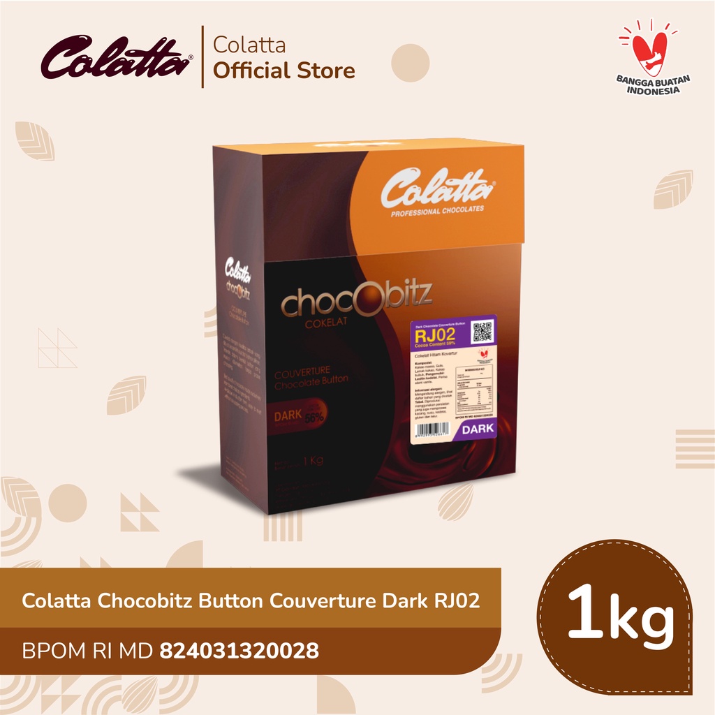 Gandum Mas Kencana Colatta Chocobitz Button Couverture Dark 1 kg RJ02 