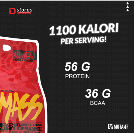 Fit Foods Mutant Mass Gainer Strawberry Banana