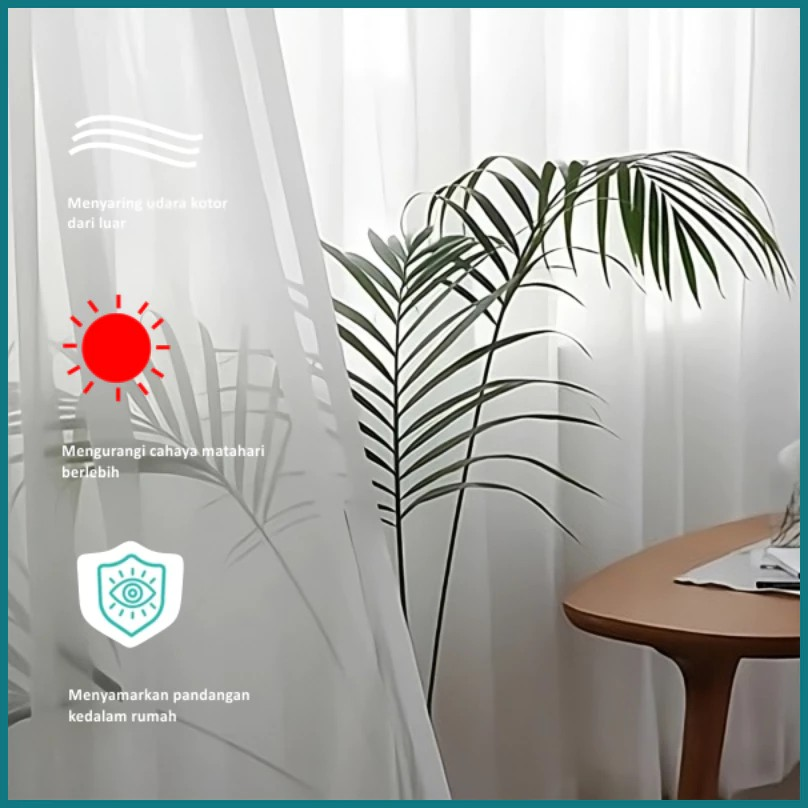  Dekorapi Gorden Vitrase Poil Polos