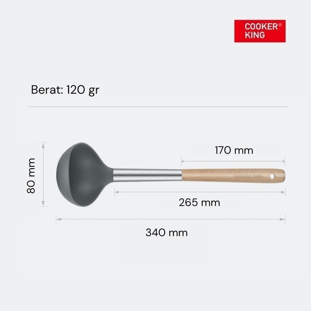 Cooker King Silicon Ladle Sendok Sop