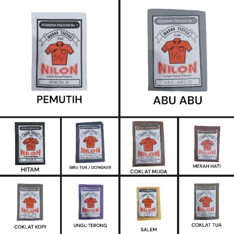  Cap Nilon Warna Textile