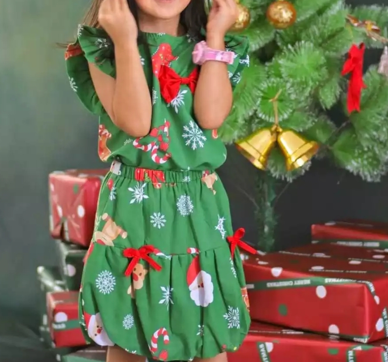  Sweet Joey Green Raindeer Christmas Family Set