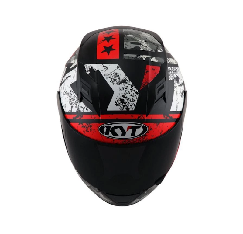 KYT R10 #3 (Visor Smoke) Black/White/Red 2
