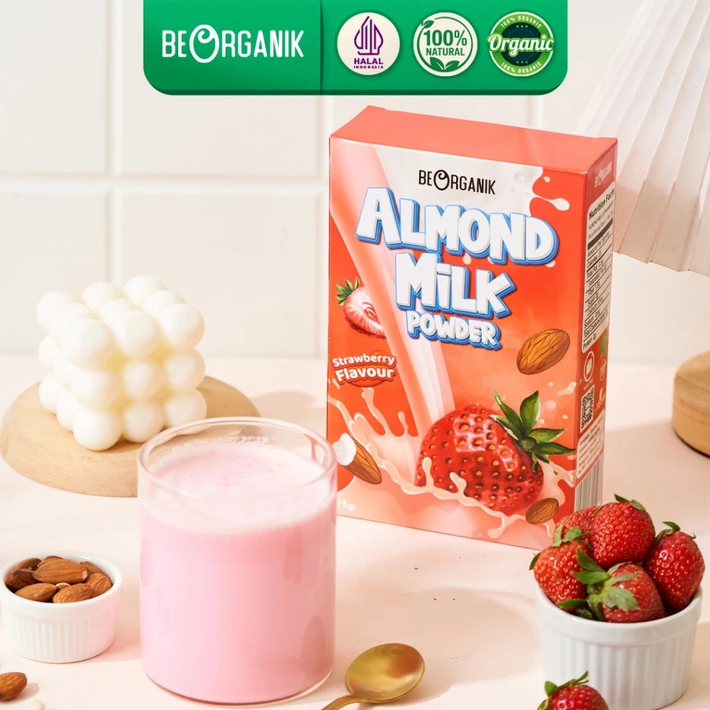 Beorganik Beorganik Almond Milk Powder Strawberry
