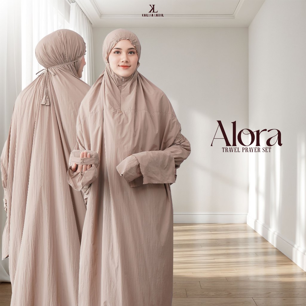  Kallia Label Alora Travel Prayer Set Mukena Mini Travel Abaya