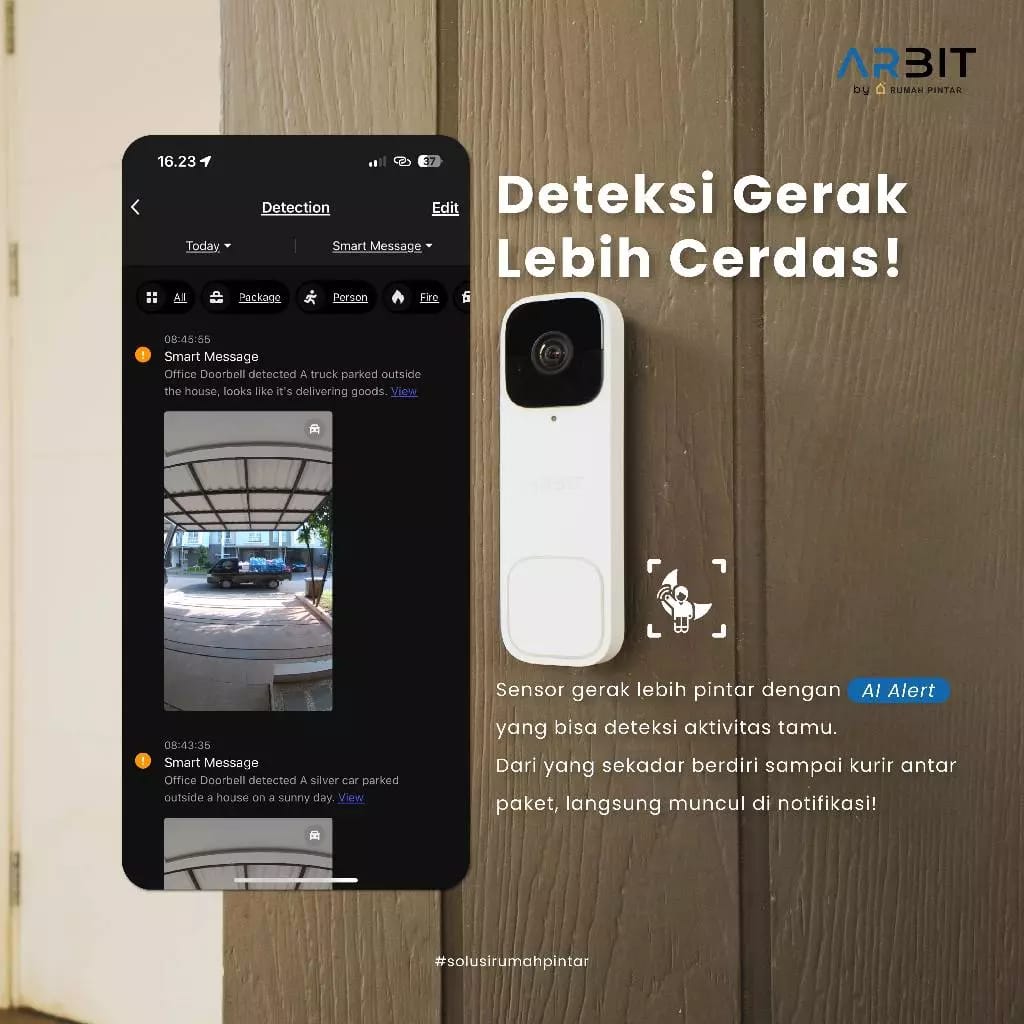 Rumah Pintar Indonesia ARBIT Smart WiFi Video Doorbell Pro