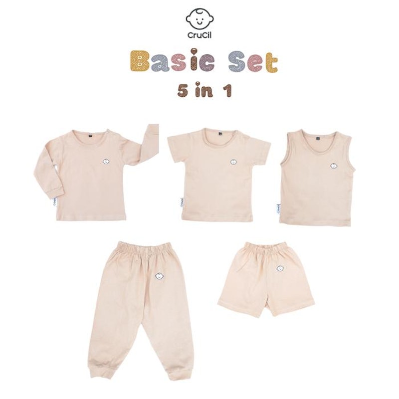CruCil Factory Baju Kaos Anak Basic Set 5in1 4