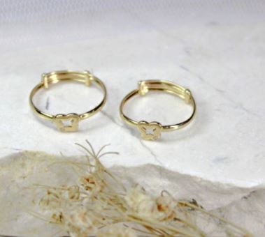 Keykana  Cincin Anak Kupu Kupu Zirconia Emas Italy