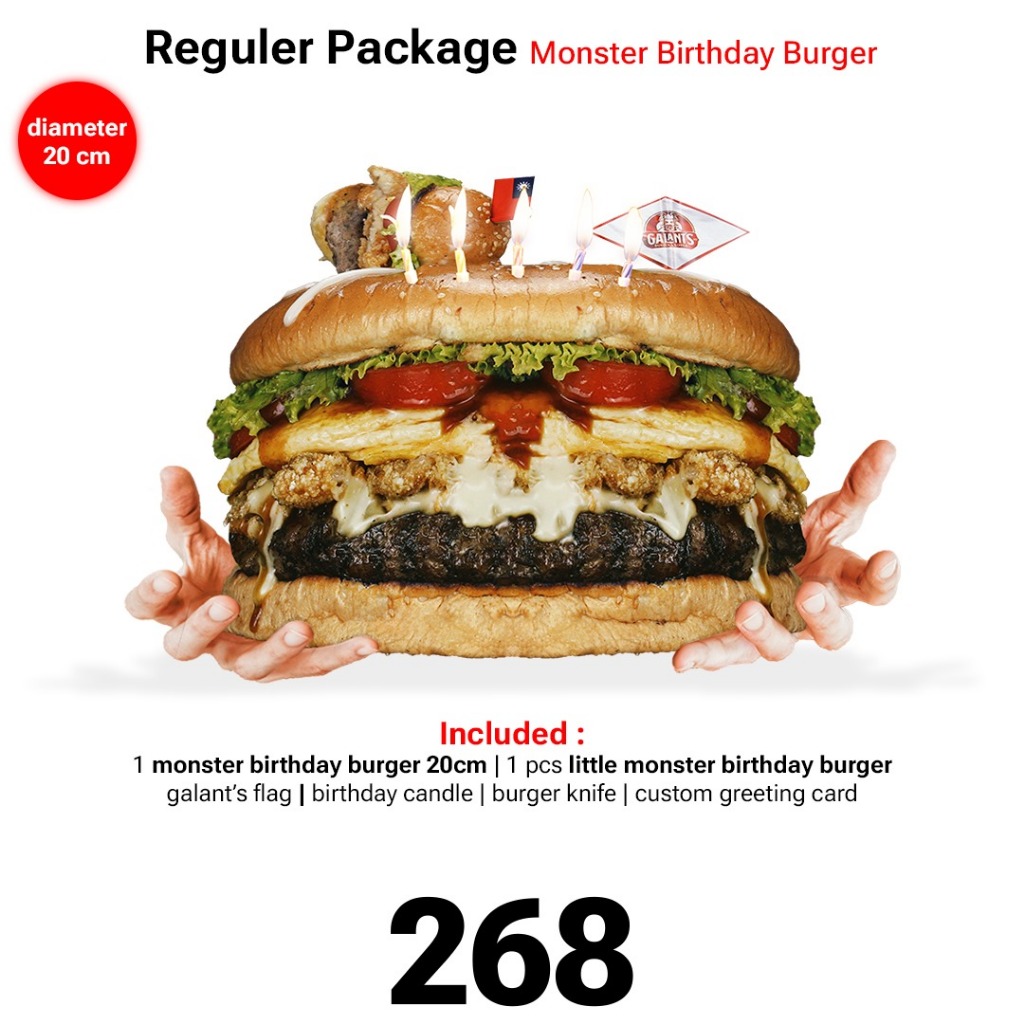  Galants Indonesia Regular Monster Birthday Burger 20cm