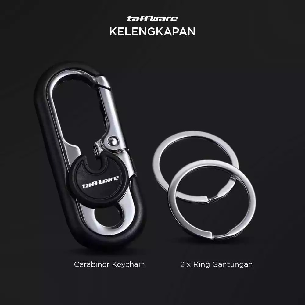 Jakarta Digital Nusantara Taffware Gantungan Kunci Mobil Metal Keychain Clip A3746
