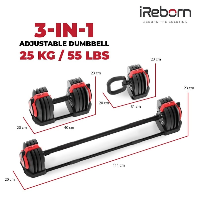 iReborn Adjustable Dumbbell 3 in 1 D5