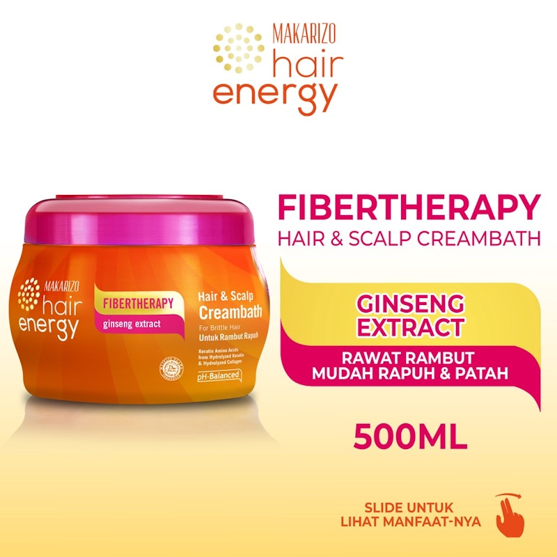 Makarizo Hair Energy Fibertheraphy Creambath Ginseng Extract