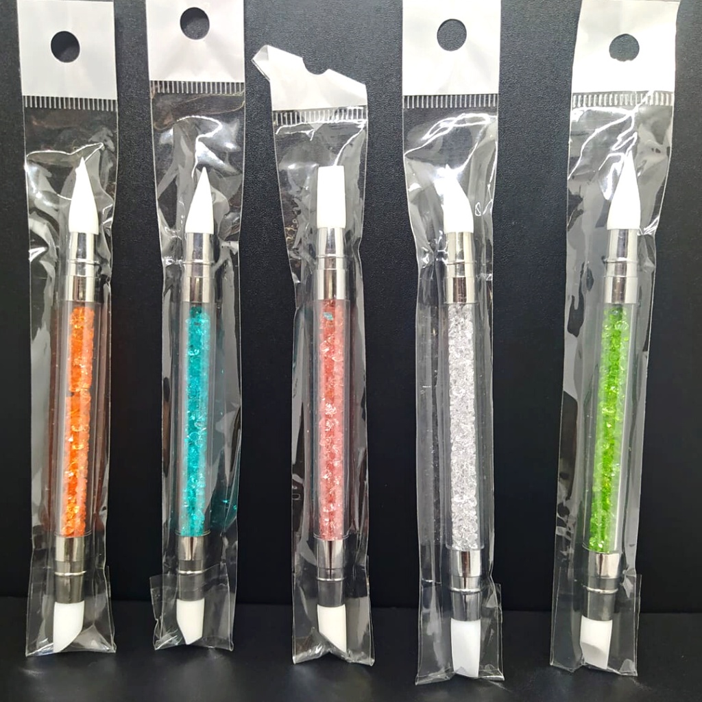  Brush Nail Art Silicone Silikon Carving Pen 3D