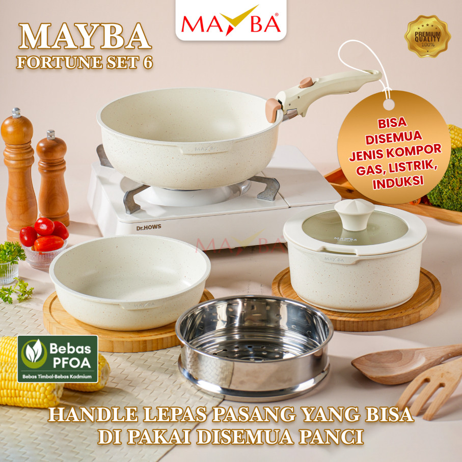 Mayba Fortune 6 Pcs Detachable Granite Pan 5