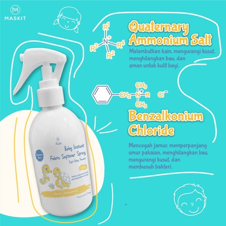 Sainsgo Karya Indonesia Maskit Baby Instant Fabric Softener Spray Soft Baby Powder