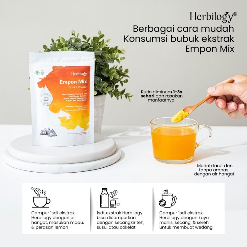 Herbilogy Empon Mix (Red Ginger, Java Turmeric, and Turmeric) Extract Powder 5