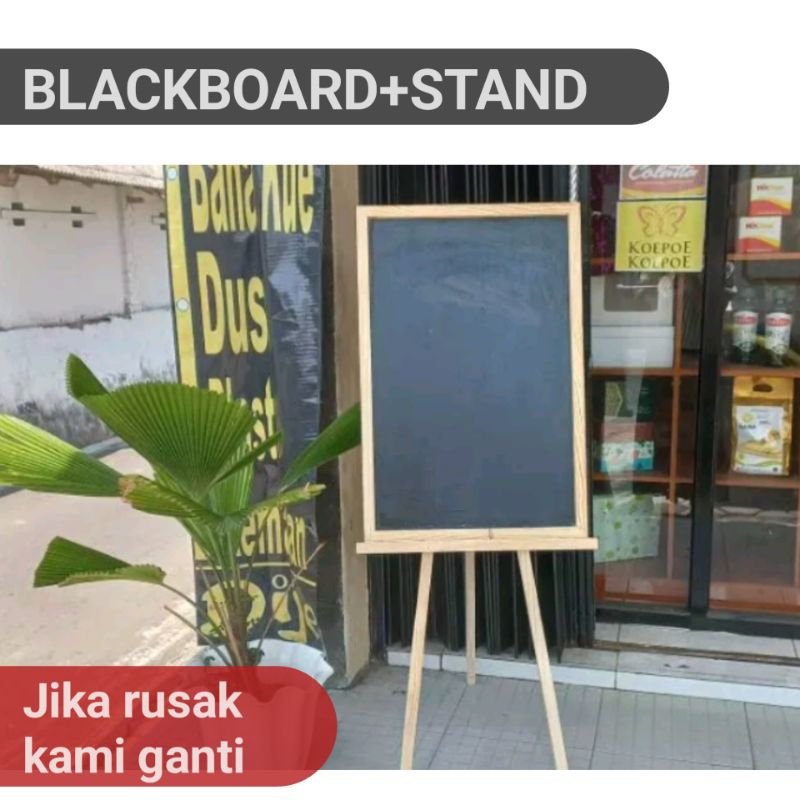  Papan Tulis Hitam Kapur Model Standing
